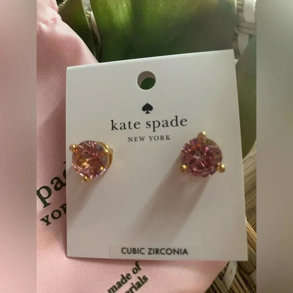 *NWT* KATE SPADE Rise and Shine Pink Round Stud Earrings - Picture 2 of 3